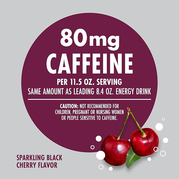 V8 +ENERGY Black Cherry Energy Drink Made with Real Vegetable and Fruit Juices 11.5 FL OZ Can 4 Count (Pack of 6)
