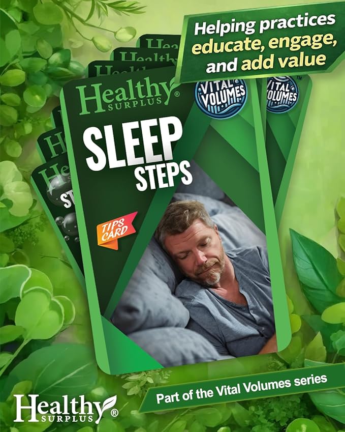 Equate Sleep-Aid Diphenhydramine HCI 25 mg 365 Caplets and Vital Volumes Sleep Steps Tips Card