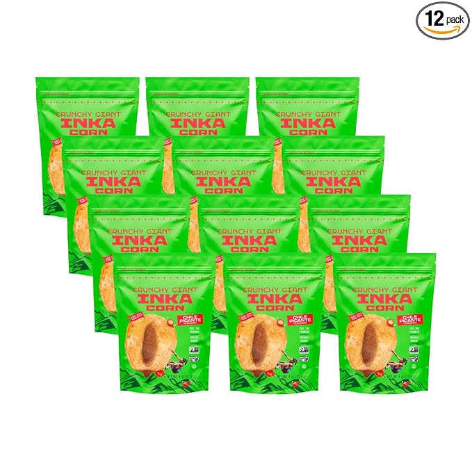 Inka Corn Giant Corn Chile Picante Doy Pack 4 Ounce (Pack of 12)