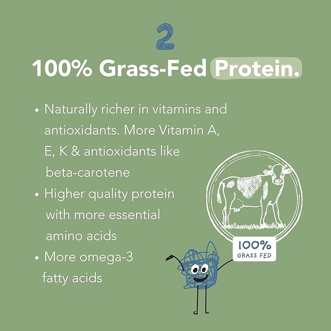 Mighty Chocolate Milk - Kids Daily Protein Powder Boosted with 2 Billion Probiotics and Organic Spinach Leaves - Natural Flavors Colors and Sweeteners - 15-30 Servings
