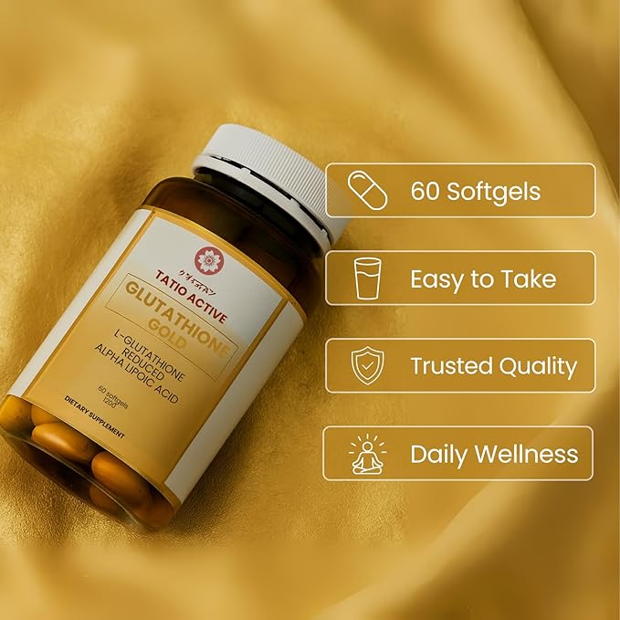 Made in Japan Advanced Gold Glutathione Capsules with Collagen Vitamin C and Antioxidants Supplement for Radiant Youthful-Looking Skin Collagen Production &amp Even Skin Tone – 3 Bottles