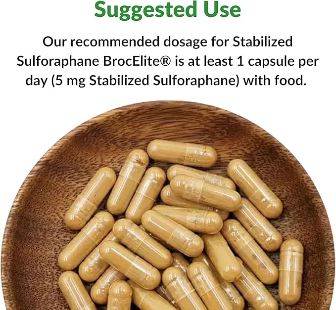 Mara Labs BrocElite Plus | Stabilized Broccoli Sulforaphane Supplement | Glyphosate Residue Free Certified – Third-Party Tested | 30 Vegan Capsules