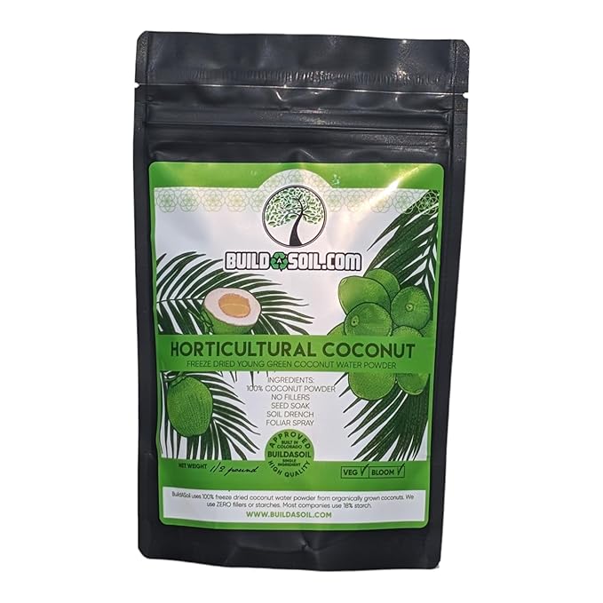 BuildASoil Coconut Water Powder for Garden - Raw Freeze Dried Organic (2 lb)