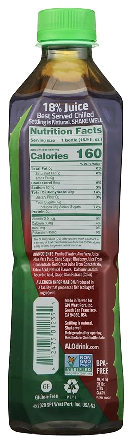 ALO BLUE BLUBRY AV DRINK (12 X 16.9 OZ)