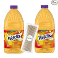 Welch's Mango Twist Juice Drink 96 fl oz Plastic Bottle 2 Pack + 15 Sugarcane Disposable Straws by KOOL8SHOP Infinite Deals