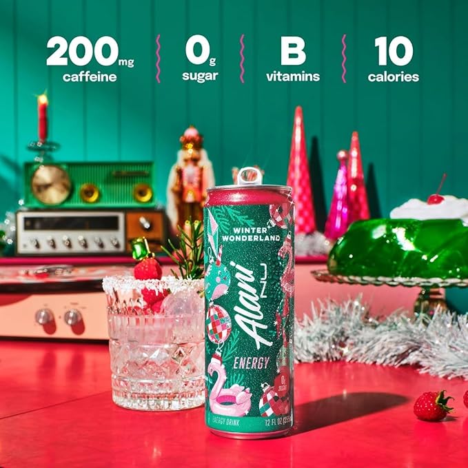 Alani Winter Wonderland Sugar Free Low Calorie Energy Drinks - 12 fl oz Can - 12 Pack