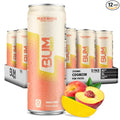 BUM Sugar-Free Energy Drink Peach Mango - Lightly Carbonated &amp No Artificial Colors Natural Caffeine &amp Citicoline for Energy &amp Focus Brain Boost &amp Workout Sports Beverage - 12 oz P