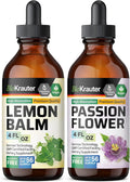 BIO KRAUTER Lemon Balm Tincture 4 Fl. Oz. &amp Passionflower Tincture 4 Fl. Oz.