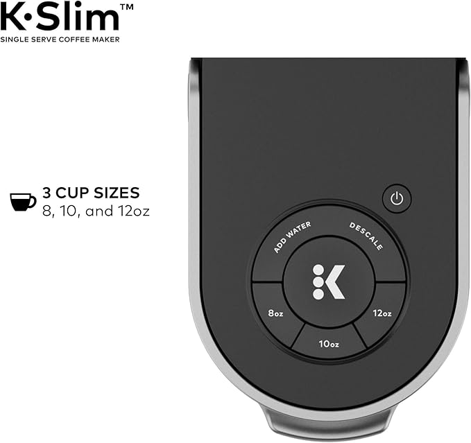 Keurig K-Slim Single Serve Coffee Maker with Folgers Black Silk Dark Roast Coffee 72 K-Cup Pods