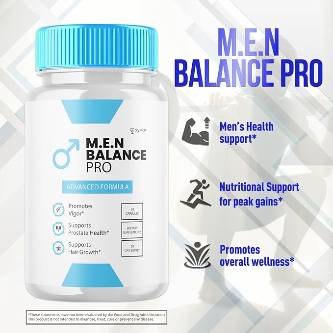 (2 Pack) Men Balance Pro Capsules Official M.E.N. Balance Pro Pills with All Natural Ingredients Advanced Health Support Supplement with Maximum Strength Active Lifestyle Vitamins (120 Capsules)