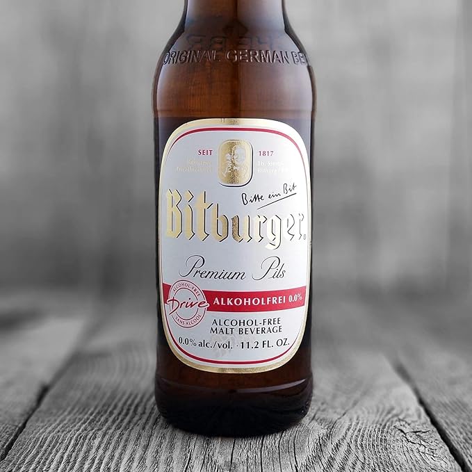 Bitburger Drive 0.00% Non-Alcoholic Beer - 11.2 Fl Oz Germany Imported - 11.2 Fl Oz (Pack of 6)
