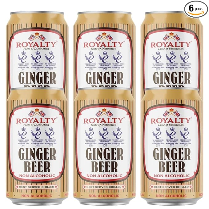 Royalty Non-Alcoholic Ginger Beer Can 11.15 Ounce (Pack of 6)