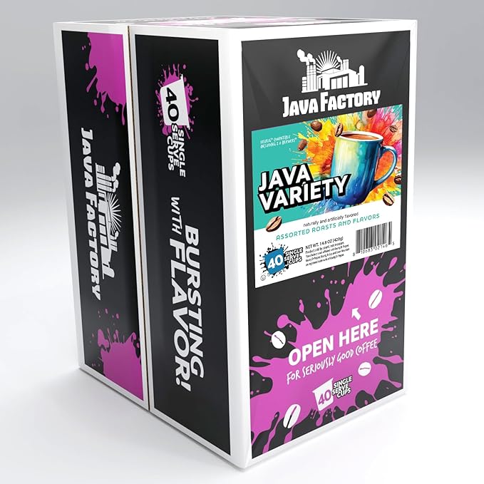 Java Factory Assorted Variety Pack Coffee Pods Compatible with Keurig Coffee Machine 40 Count