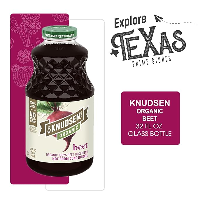 R.W. Knudsen Organic 2-Pack Organic Beet Fruit Juice 100% USDA 32 fl oz Glass Bottle + 1 Utility Freebie by Lavinia