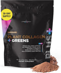 Livingood Daily Plant Collagen + Greens Powder Chocolate 5-in-1 Collagen Support with Pea Protein Amino Acids Spirulina Chlorella &amp Vitamin C Hair Skin Nails Support Vegan 30 Servings
