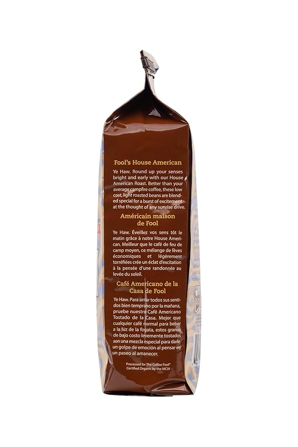 Coffee Fool's Decaf Organic Fair Trade House American (Coarse Grind)