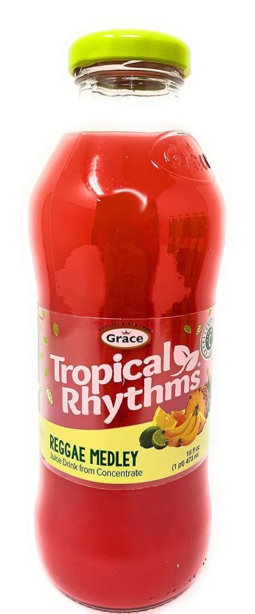 Grace Tropical Rhythms Reggae Medley Jamaican Fruit Juice 16oz 6 Pack