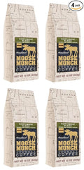 Moose Munch Northwest Blend Ground Coffee – 4 Pack 12 oz Bags – Cinnamon Hazelnut &amp Praline Flavored Medium Roast Coffee