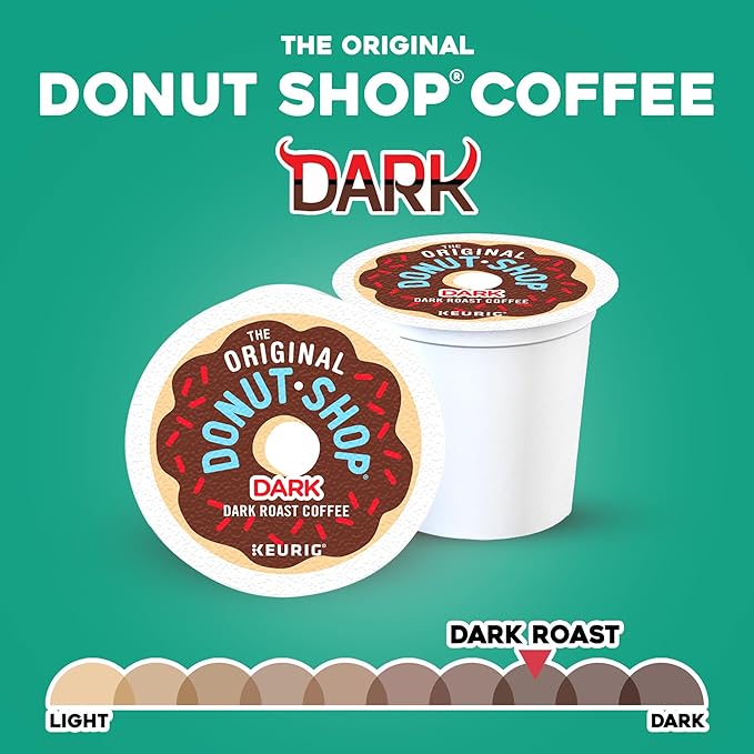 The Original Donut Shop Dark Keurig Single-Serve K-Cup Pods Dark Roast Coffee (Pack of 120)