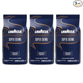 Lavazza Super Crema Whole Bean Coffee Medium Espresso Roast Arabica and Robusta Blend 2.2 lb Bag (Pack of 3)