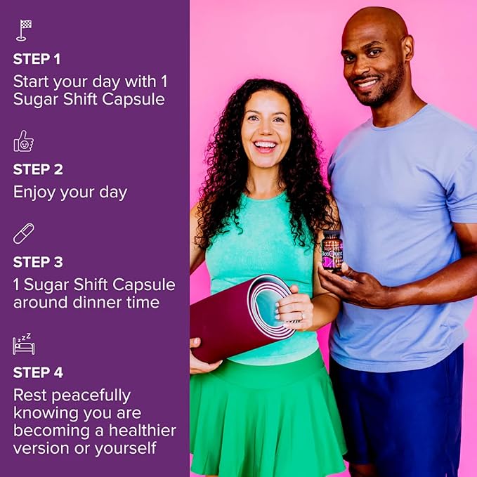 BiotiQuest Sugar Shift Probiotic | Helps Decrease Sugar &amp Carb Cravings and Supports Digestive Balance | 22 Billion CFU | Non-GMO Gluten-Free &amp Vegan | 60 Servings