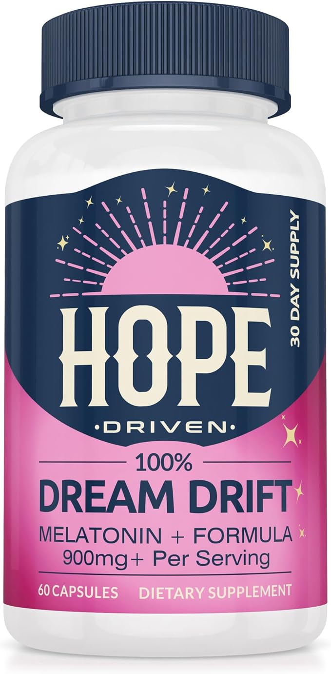Dream Drift Melatonin+ Sleep Aid Supplements for Adults – 60 Count – Enhanced with Magnesium Ashwagandha and L-Theanine for Restful Sleep and Recovery-10mg Melatonin Sleeping Pills.