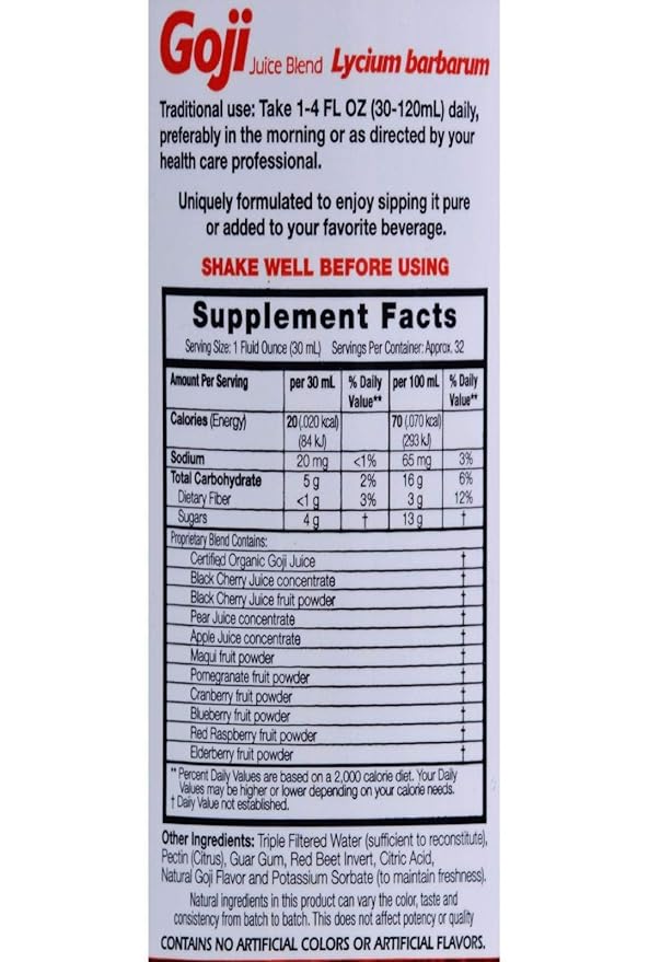 Dynamic Health Goji Berry Juice Blend -- 32 Fl Oz