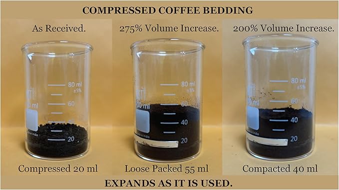 JavaEarth® Compressed Poultry Bedding Upcycled Spent Coffee Ground Pellets 20 lbs
