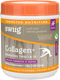 swiig Vanilla Collagen+ Protein Powder 1lb – Supports Skin Hair Nails &amp Joint Health – 20g Grass-Fed Bovine Collagen per Serving Gluten-Free No Artificial Ingredients