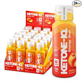Ketone-IQ No Caffeine Exogenous Ketones Energy Shots - 24 Pack of Caffeine Free Energy Drinks with 10g Ketones - Sugar Free Salt Free and All Natural (Peach)