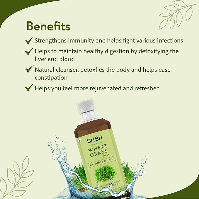 Sri Sri Tattva Wheat Grass Juice - Daily Fitness Essential 1L
