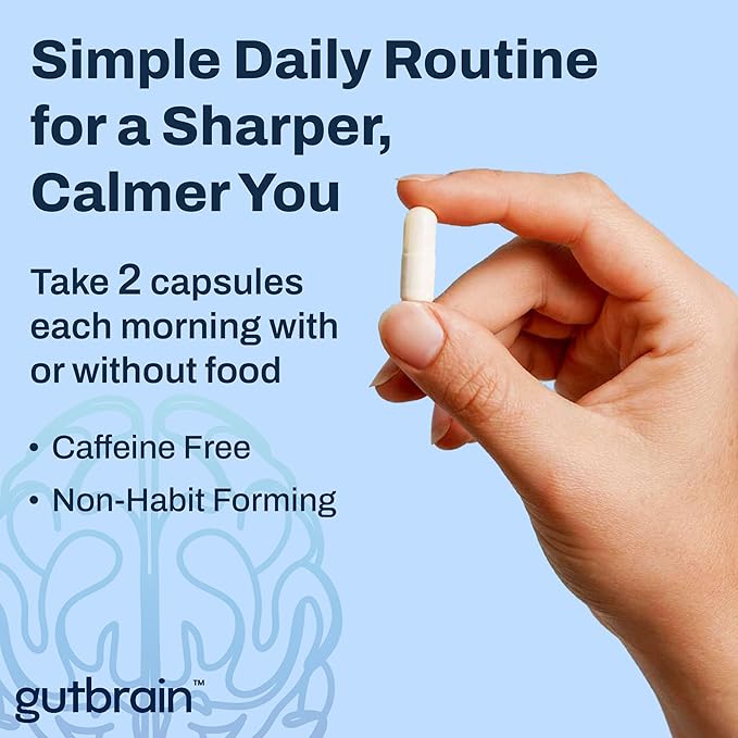 Brain Supplement for Memory and Focus with Probiotics Advanced 2 in 1 Nootropic Brain Support for Mental Clarity Caffeine Free Doctor Formulated Supplement 60 Capsules