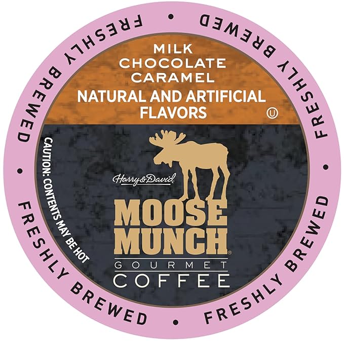 Harry &amp David Moose Munch Coffee in Single Serve Cups for use with all Keurig K-Cups Brewers 36 Count (Milk Chocolate Caramel)
