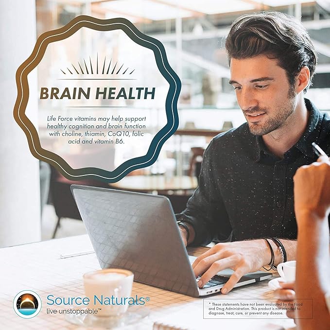 Source Naturals Life Force Multiple Daily Multivitamin High Potency Essential Vitamins Minerals Antioxidants &amp Nutrients - Energy &amp Immune Boost - 120 Tablets