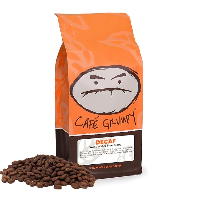 Café Grumpy Low Acid Decaf Coffee Pregnancy Safe Ground French Press Medium Roast Single Origin Premium Quality Gentle on Stomach