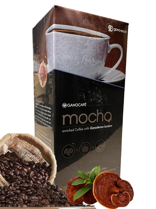 Ganocafe Mocha is a Concoction of Ganoderma Lucidum extract Coffee Beans and Cocoa. Specially Blended to Give you an Authentic Cup of Smooth and Creamy Coffee Exclusively by Gano Excel 15 Sachets.