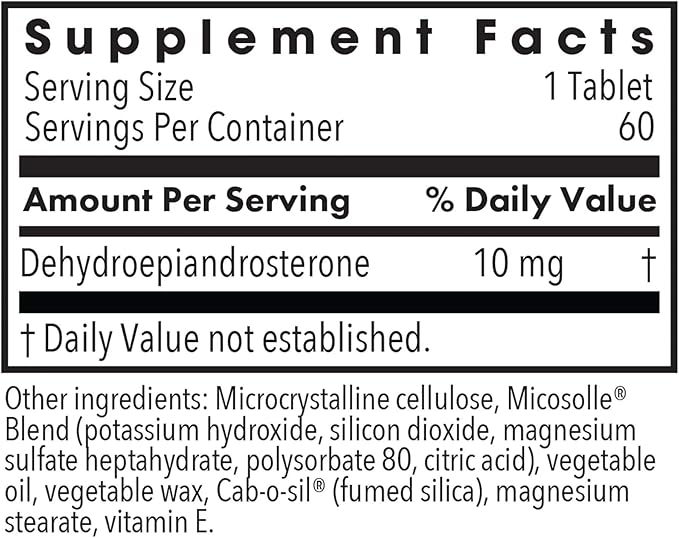 Allergy Research Group ARG DHEA 10 Micronized Lipid Matrix - Supports Hormone Balance &amp Brain Function - Delivers 10 mg DHEA - Micronized &amp Plant Sourced - Hypoallergenic - 60 Servings - 60 Ca