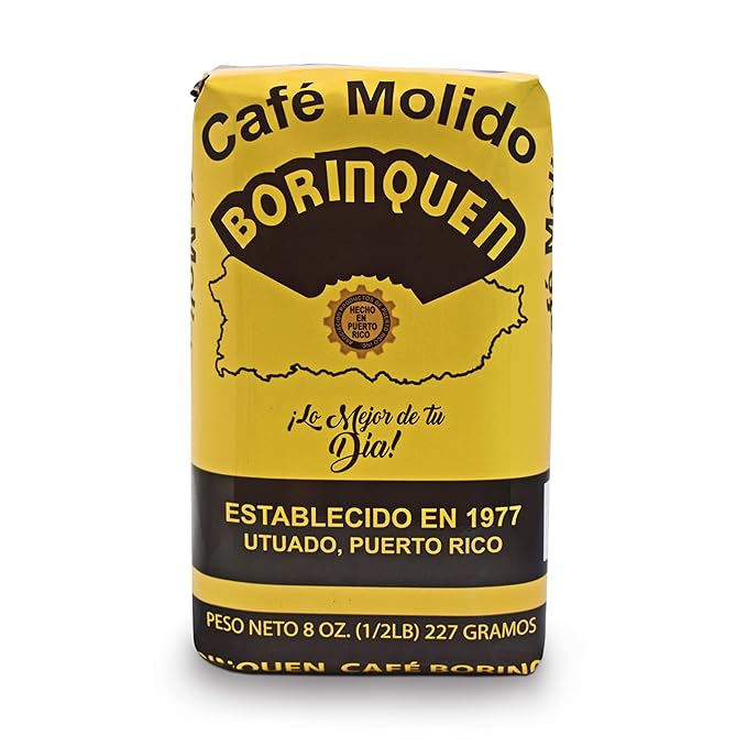 Deluxe Puerto Rican Coffee Selection | Cafe El Coqui Cafe D'Aqui and Cafe Borinquen Ground Coffee from Puerto Rico 14 Ounce (Pack of 3) - Includes El Pantry Spoon