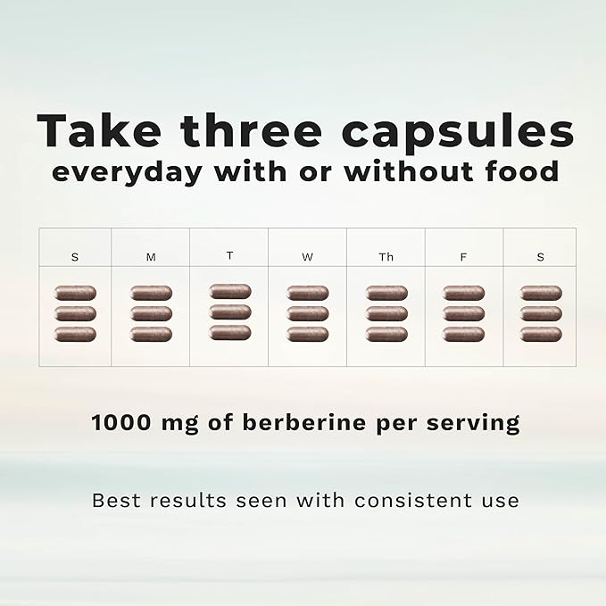 LifeSeasons Berberine - Support for Digestion Heart &amp Immune Health - Balances Sugar and Lipid Levels in Blood - 1000 mg per Serving - 90 Capsules