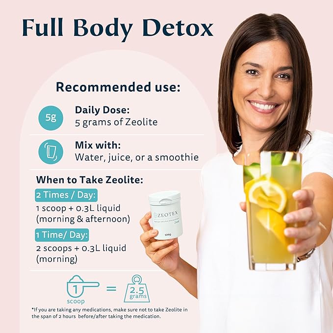 1000g Zeolite Detox Powder – Clinoptilolite Supplement for Full Body Cleanse Gut Health Energy Immune &amp pH Support | Natural Mineral