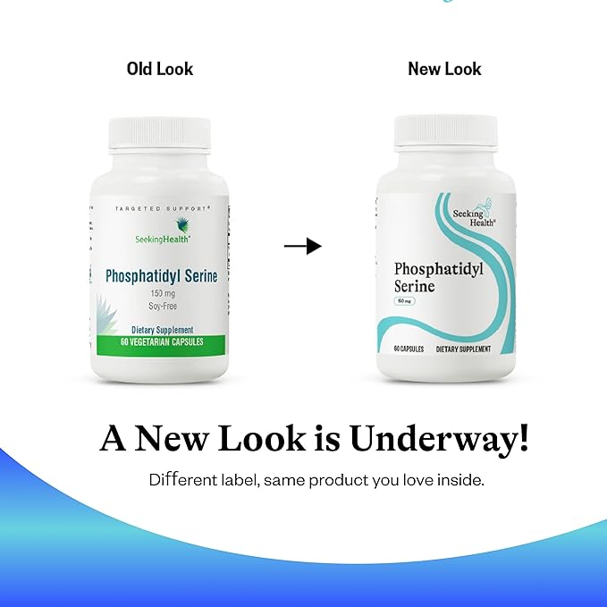 Seeking Health Phosphatidyl Serine - Brain Support Supplement with Sunflower Oil &amp Phospholipids - Vegetarian &amp Gluten-Free Capsules - 150 mg 60 Capsules