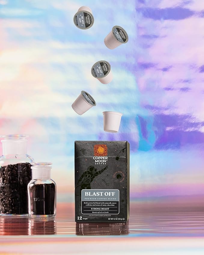 Copper Moon Single Serve Coffee Pods for Keurig K-Cup Brewers Strong Roast Blast Off Blend 72 Count