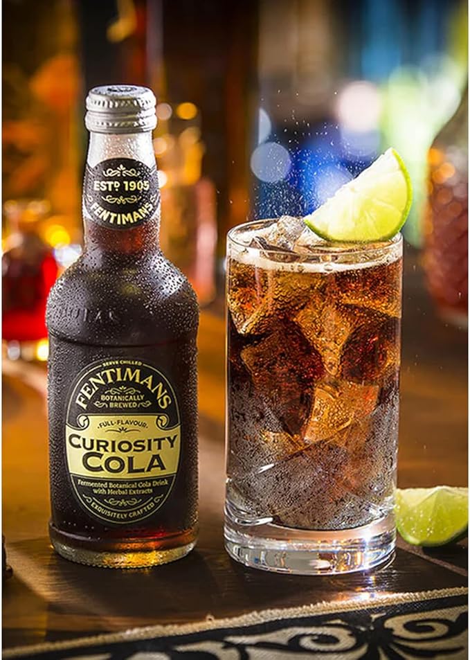 Fentimans Botanically Brewed Classic Curiosity Cola Sparkling Soda 9.3 fl oz Bottles – Premium Craft Soda/Mixer for Cocktails &amp Refreshing Drinks