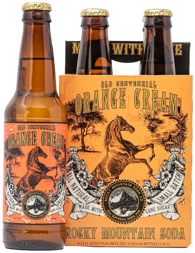 Rocky Mountain Old Country Orange Cream Soda 4 Pack 48 fl oz (Pack of 6)