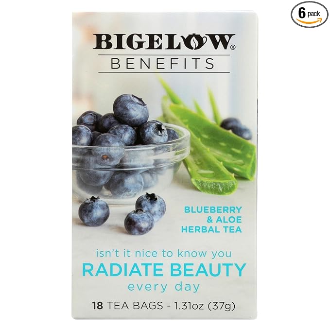 Bigelow Tea Blueberry and Aloe Radiate Beauty (Pack of 6)