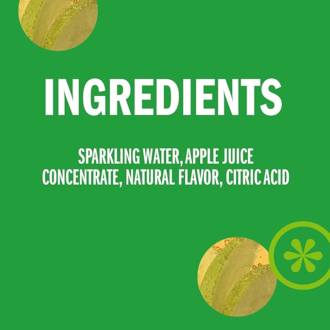 IZZE Sparkling Water Juice Beverage Blend Apple No Sugar Added 8.4 FL OZ 24 Cans