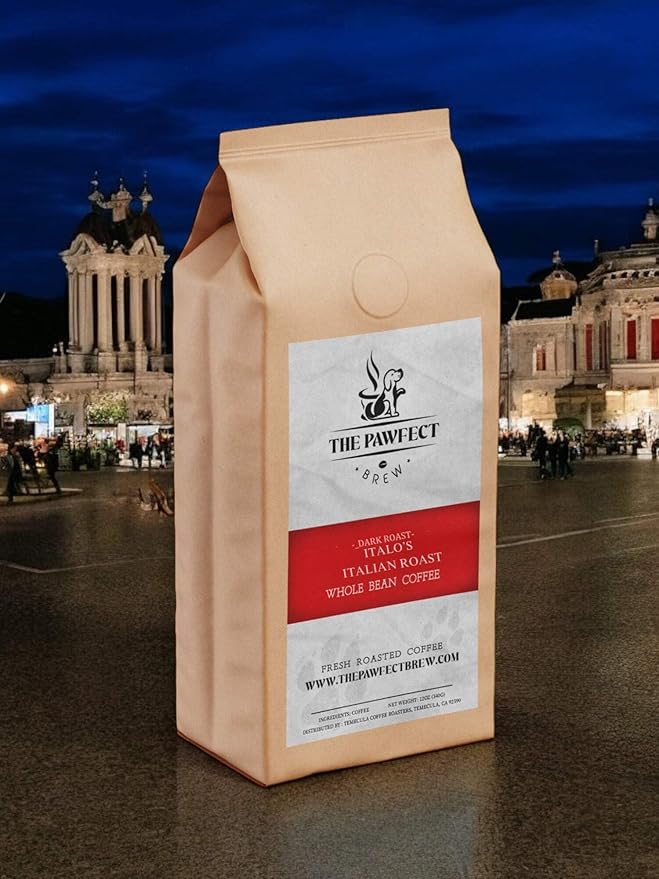 Dog Lover’s Coffee – Italo’s Italian Roast – Dark Roast by The Pawfect Brew – Specialty-Grade Drip Grind Freshly Roasted to Order – Bold &amp Smooth – 25% of Profits Donated to Animal Rescue – 1LB B