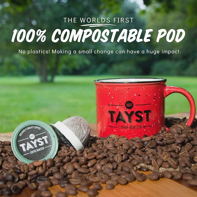 Tayst Coffee Pods Medium &amp Heroic Medium Roast K Cups Compatible with Keurig Coffee Maker Sustainable Single Serve Pack of 30