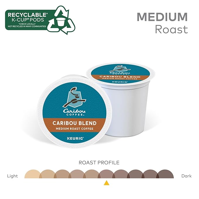 Caribou Coffee® Single-Serve Coffee K-Cup® Caribou Blend 96 Count (4 Packs of 24)