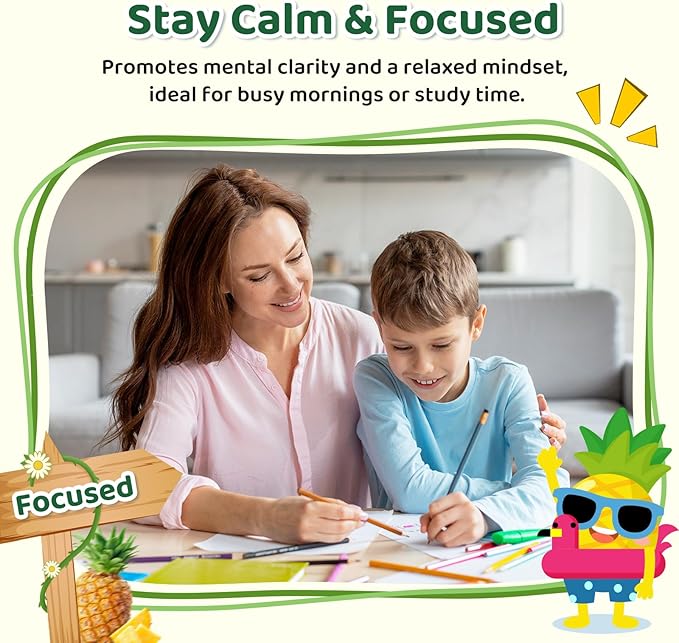 Liposomal GABA L-Theanine Drops for Kids - Liquid GABA Supplement with Magnesium Chamomile Lemon Balm &amp Vitamin B6 - Support Relaxation Focus &amp Stress Relief for Kids &amp Adults - Pineapp